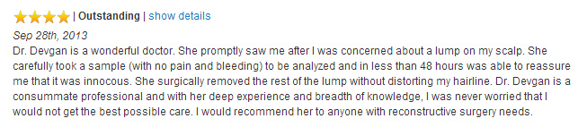 Vitals.com review from a skin cancer patient