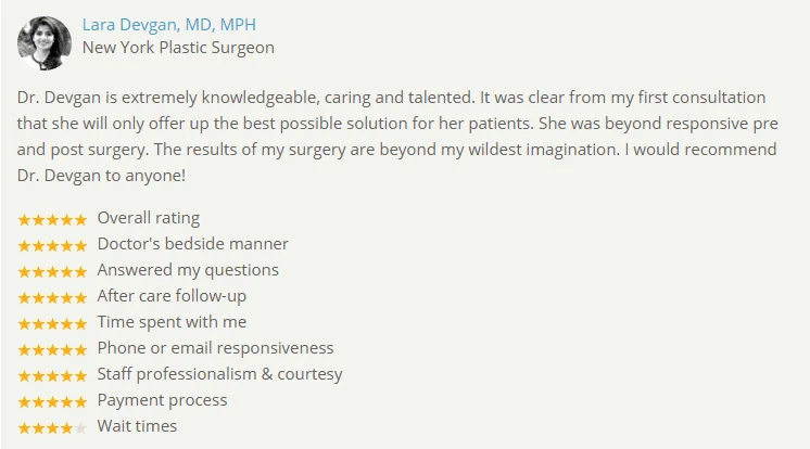 Verified review of Dr. Devgan from RealSelf.com.
