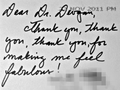 Letter from a Botox and filler patient