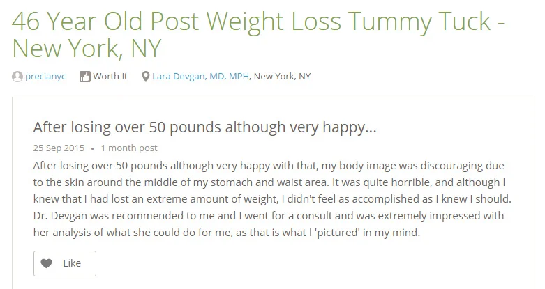 Verfied patient review from RealSelf.com