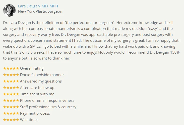 Verified review of Dr. Devgan from RealSelf.com.