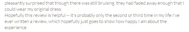 RateMDs.com review from a liposuction patient