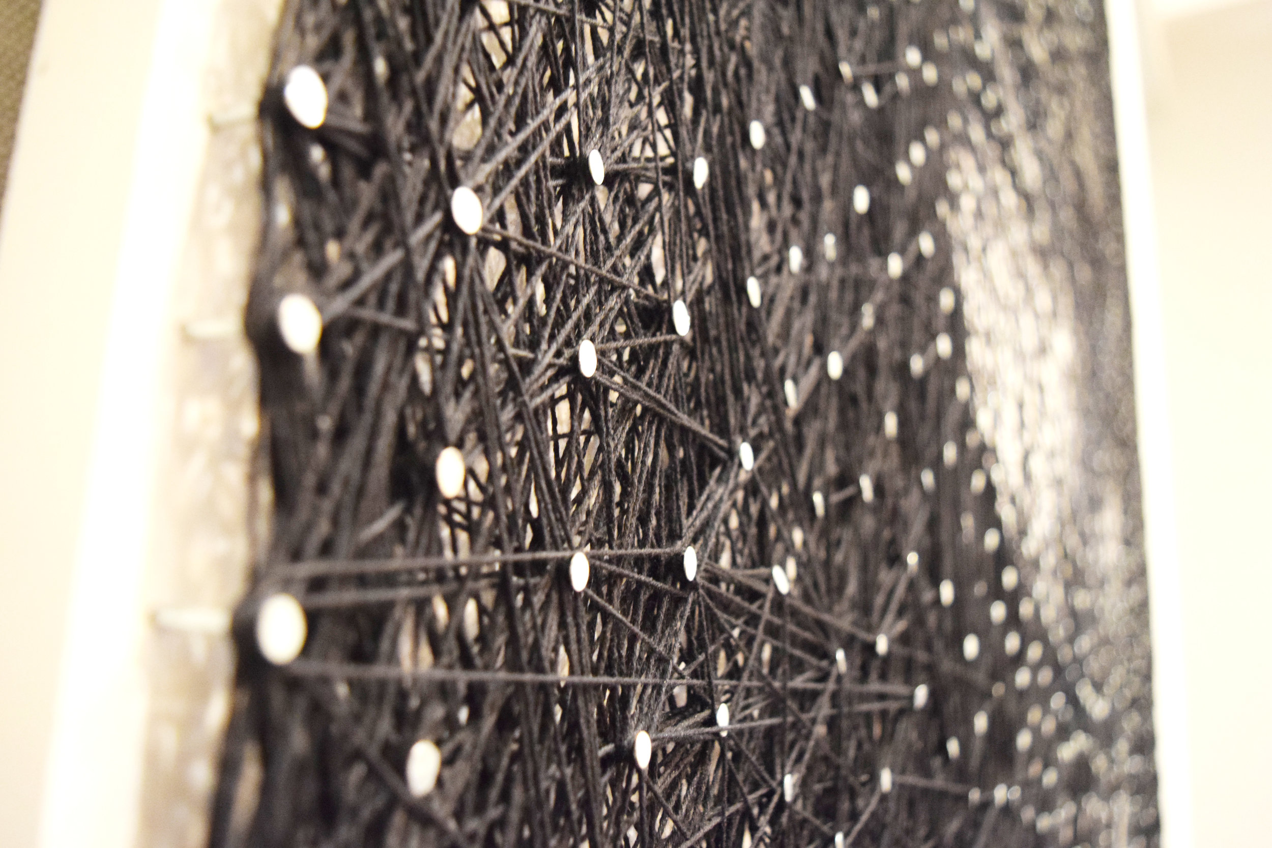 Close up of Nemo Jantzen's Thread and nails on board