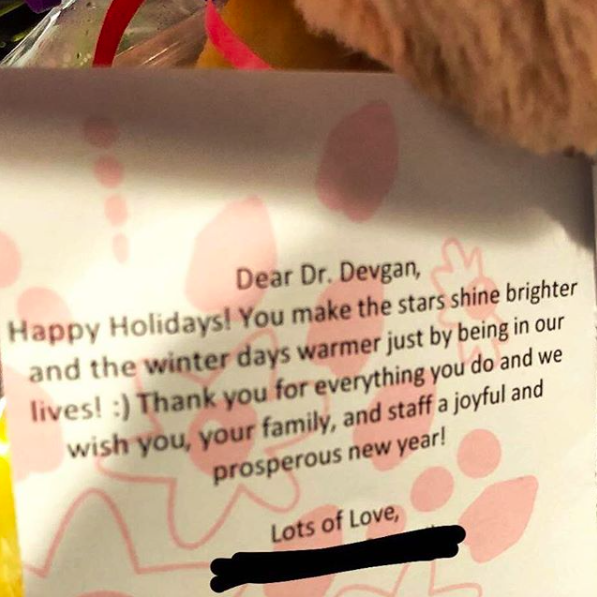 Extremely touching holiday card and gift 