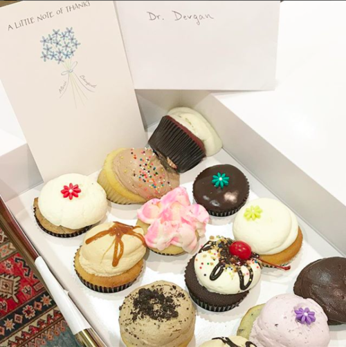 Cupcakes from a cosmetic patient