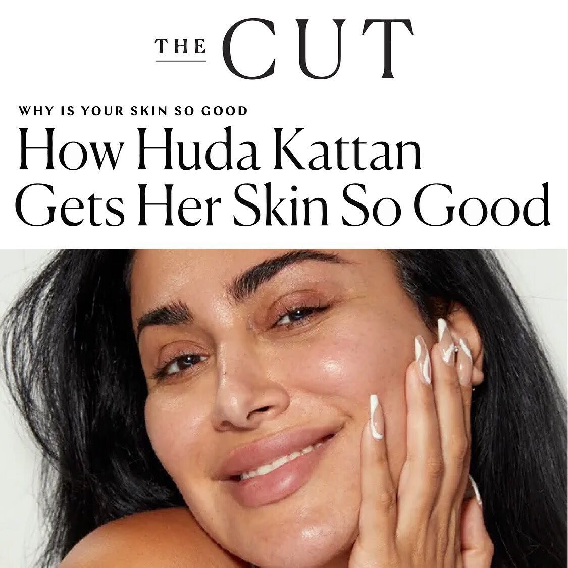 Honored to have my @drlaradevgan Peptide Eye Cream included in the one and only @huda &lsquo;s skincare routine 🤍

&ldquo;While makeup is her expertise, she makes sure to tend to her skin under all the products&hellip;With years of experience, she&r