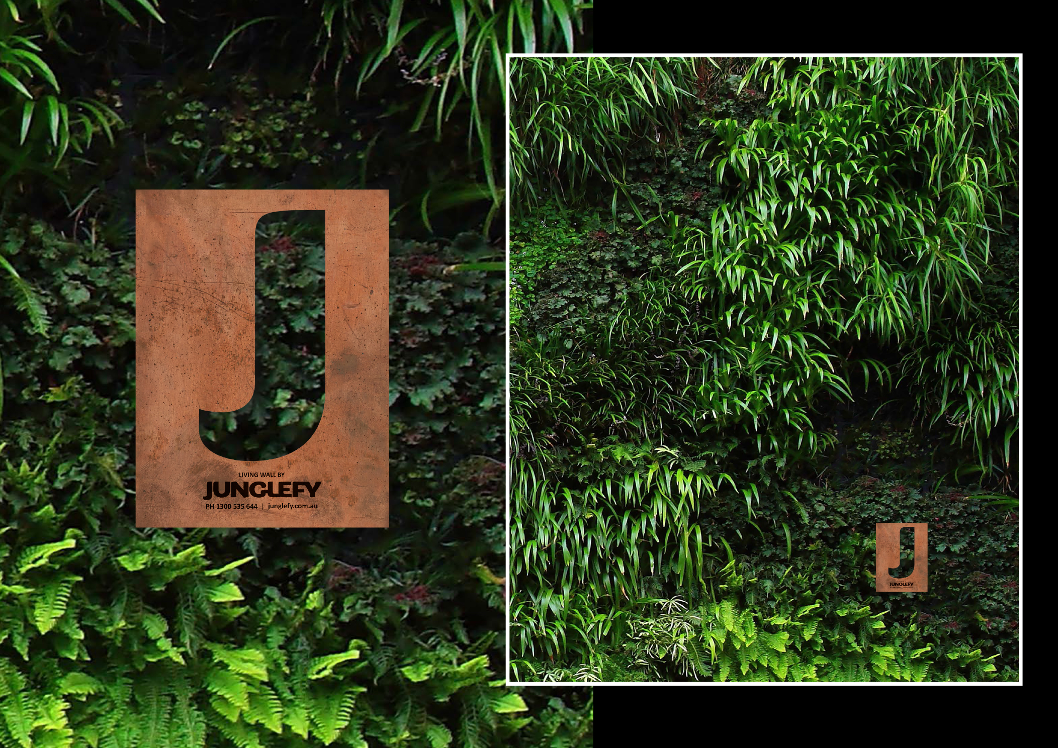 Permanent Signage design for Junglefy Living Walls