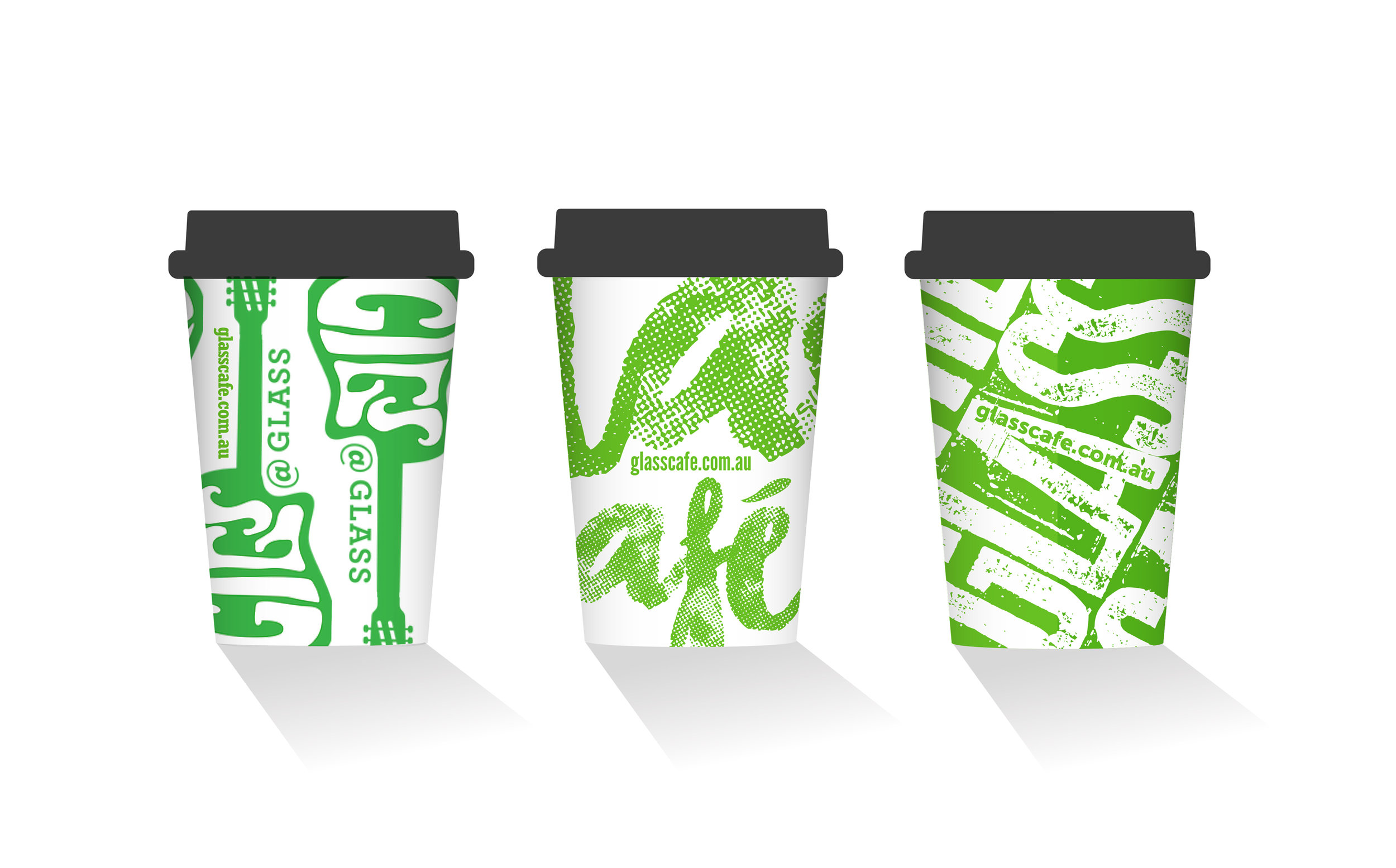 Coffee cup designs (finals) for Glass Cafe in Mittagong