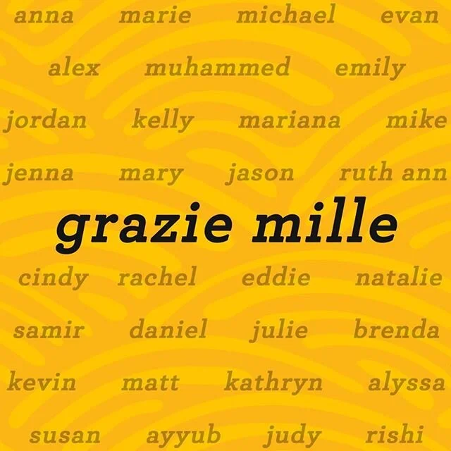 Grazie mille to everybody who supported us through our @indiegogo campaign and helped us to survive an incredibly difficult season. Because of you we were able to reopen our Ann Arbor shop and continue to scoop la dolce vita. 💛