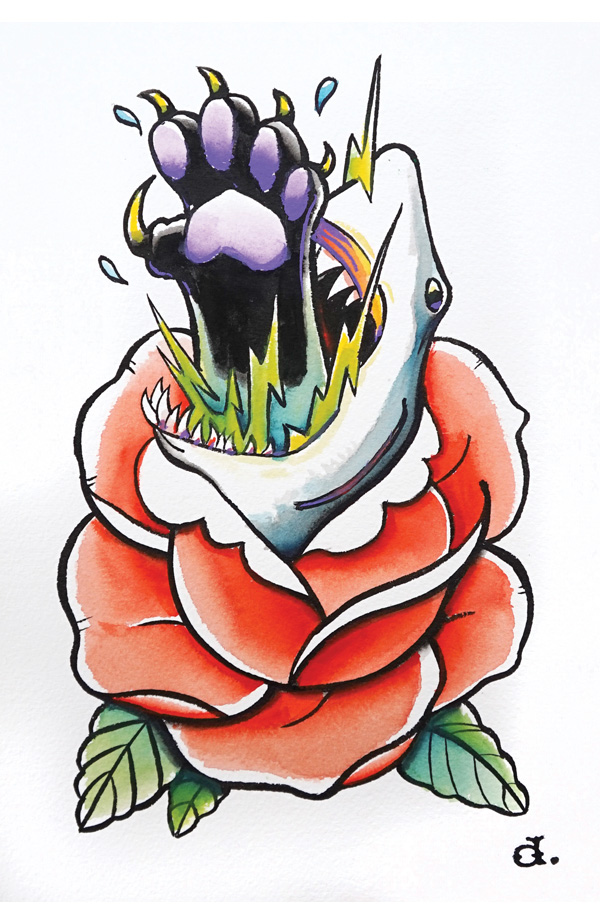 Doug Poole - shark,rose and the panther.jpg