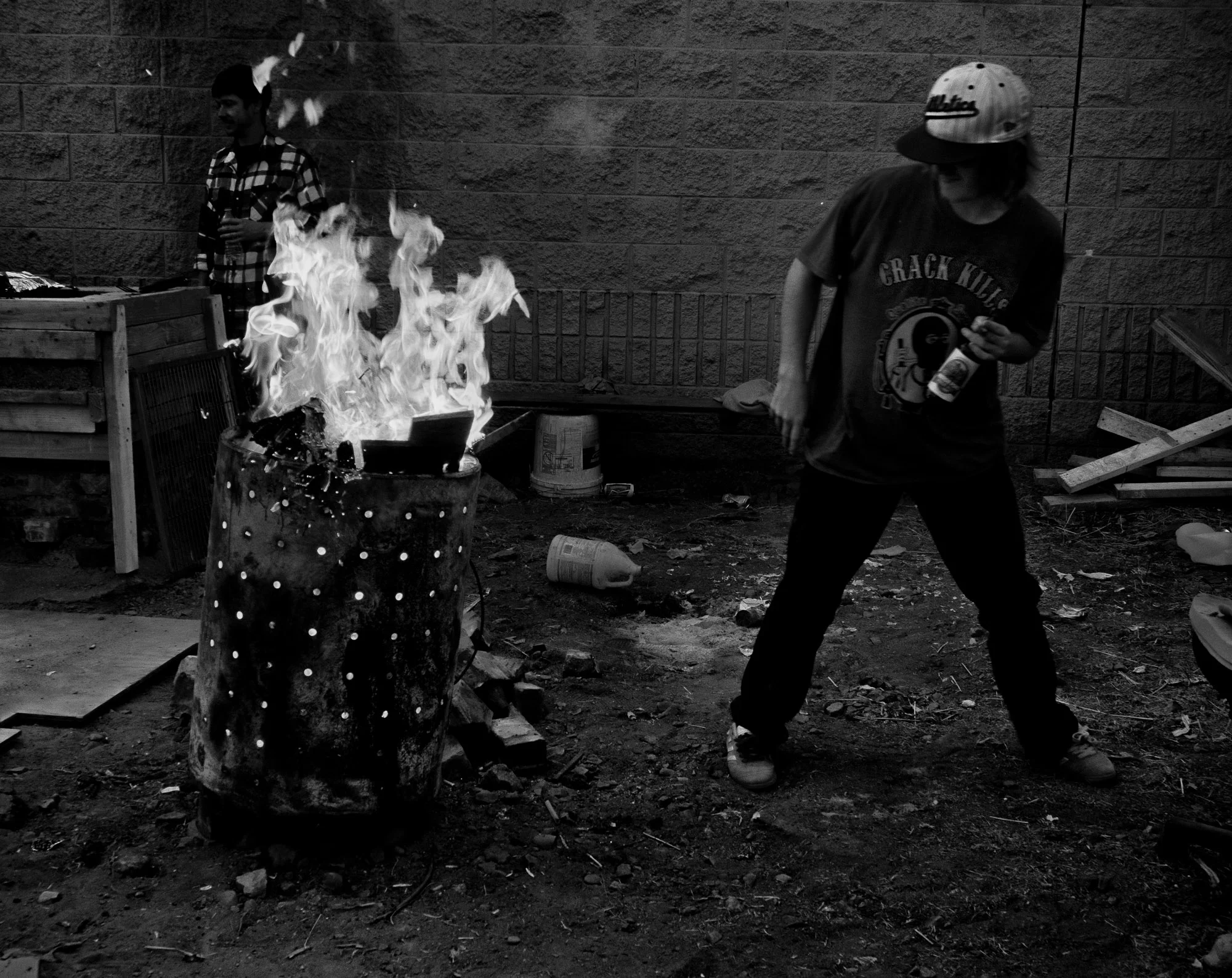 The fire and barbeques that are part of the skating brotherhood are long gone.