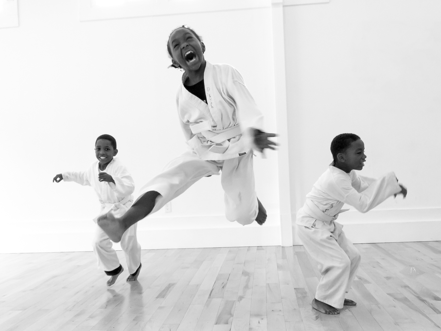 Free Martial Arts class in a center donated by a West Oakland developer.