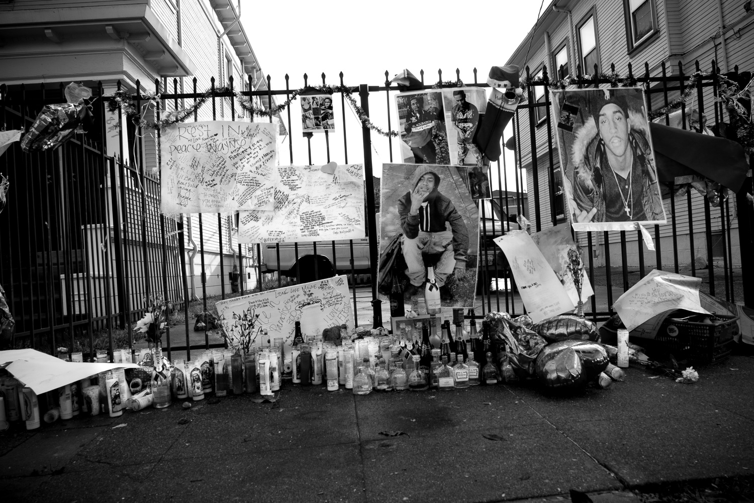 A memorial for two local men who were killed by gun violence.