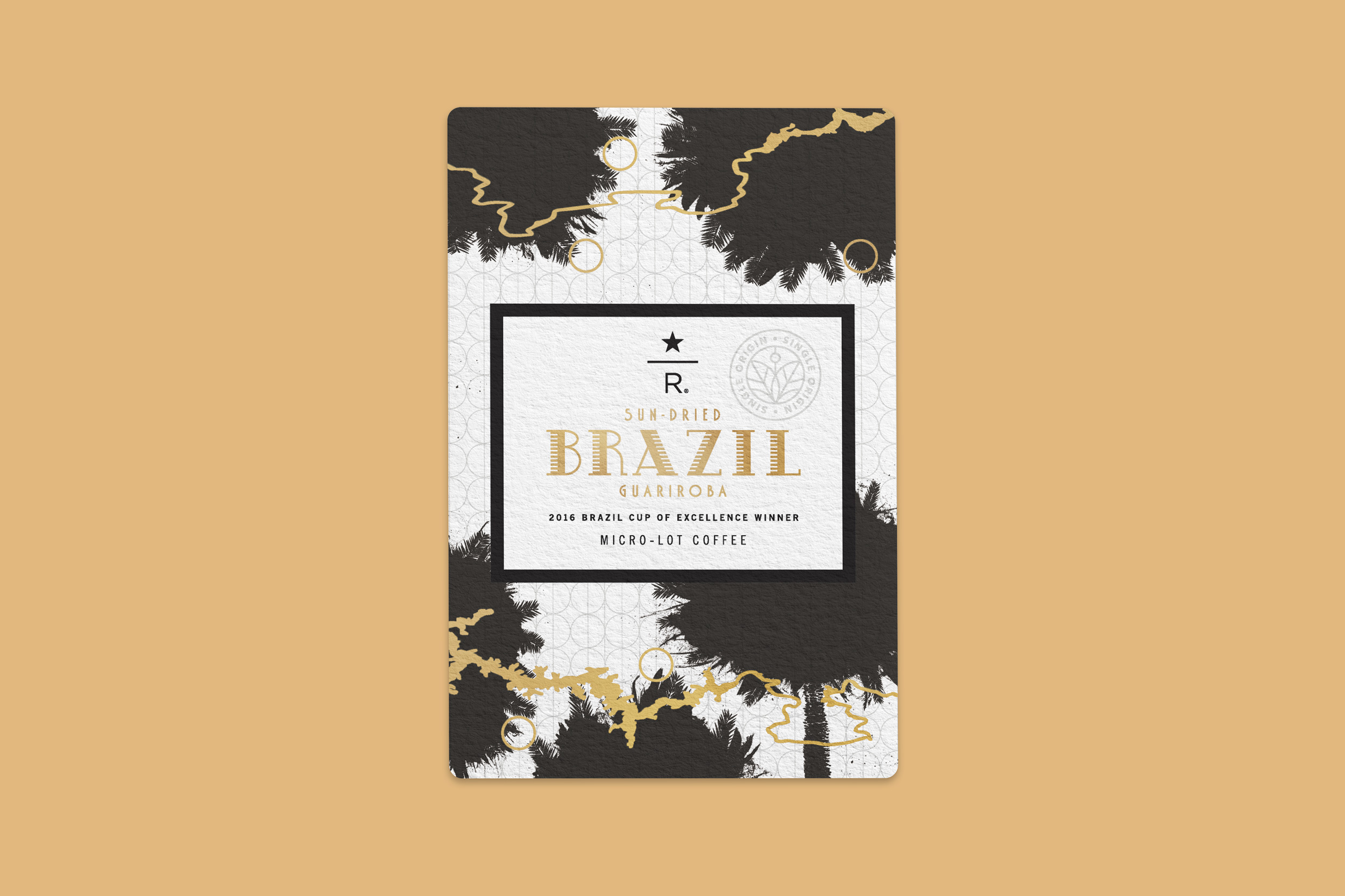 Starbucks Reserve Taster Tasting Card Sun-Dried Brazil Barinas 