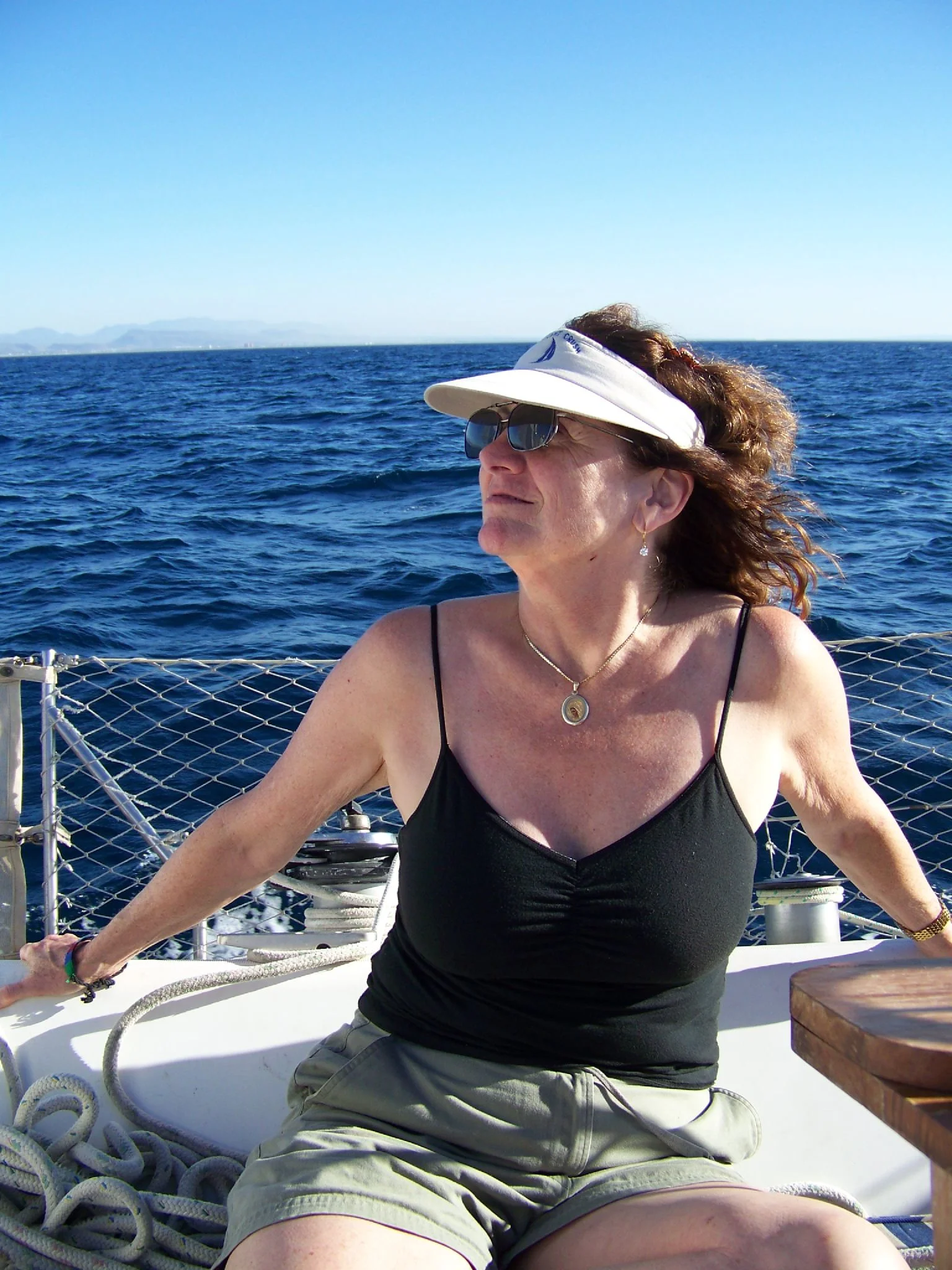 My Aunt Betty, on a sailboat in La Paz
