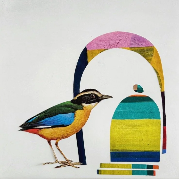Portal
 
Collage on Board, 2024
 
private collection 