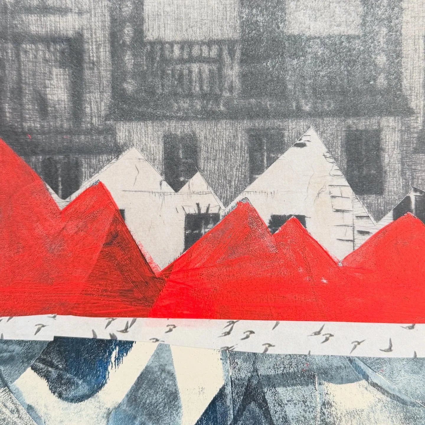 Deconstructed. 

Another image prompt from @pariscollagecollective 
Slide over to see the original photo by Christopher Nevison 

It&rsquo;s good to play. 
.
.
.
#pariscollageclub #pariscollagecollective #collage #analogcollage #mixedmediacollage #mi