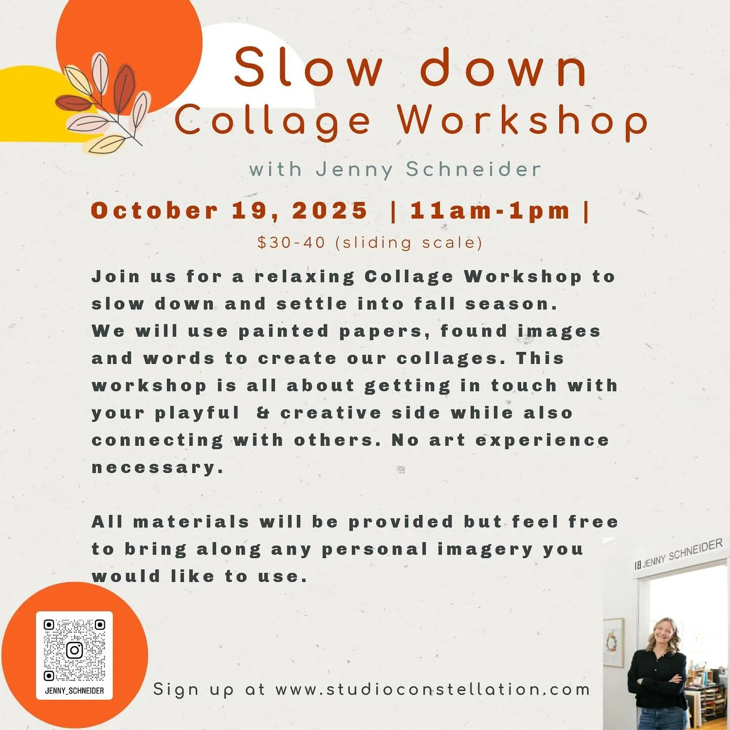 So excited to share another collage session at @constellation_ville in Somerville!
We are trying a new time this fall, so bring your favorite fall  beverage and join us for a cozy Sunday morning collage workshop. 

Sign up at @constellation_ville 🍂

