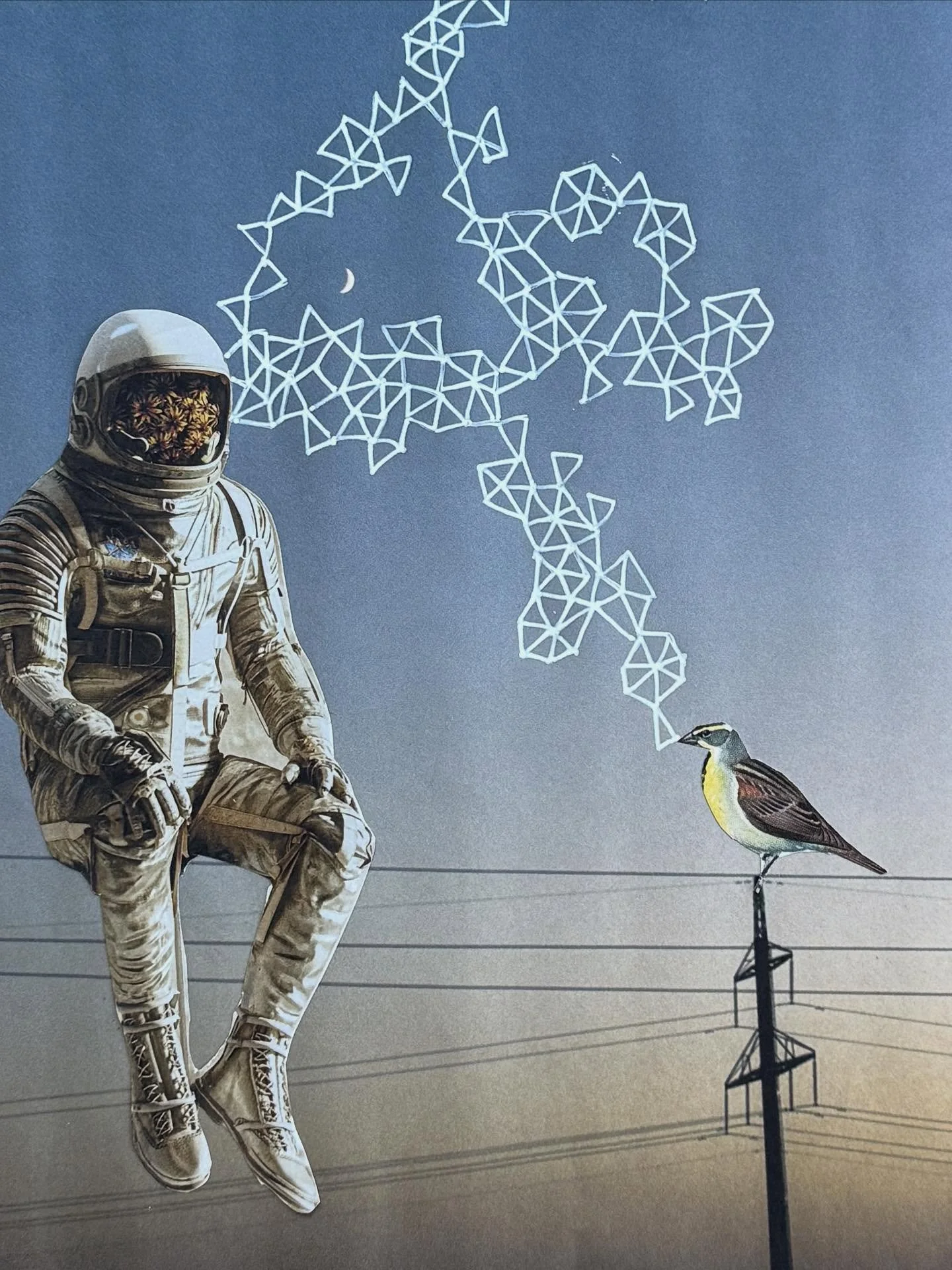 Listening. 

Still playing around with prompts from @pariscollagecollective 
This one I found tricky, not used to collage with astronauts. Swipe left for the  original photo by Alex Shuper.

#collage #pariscollagecollective #collagecommunity #cutandp