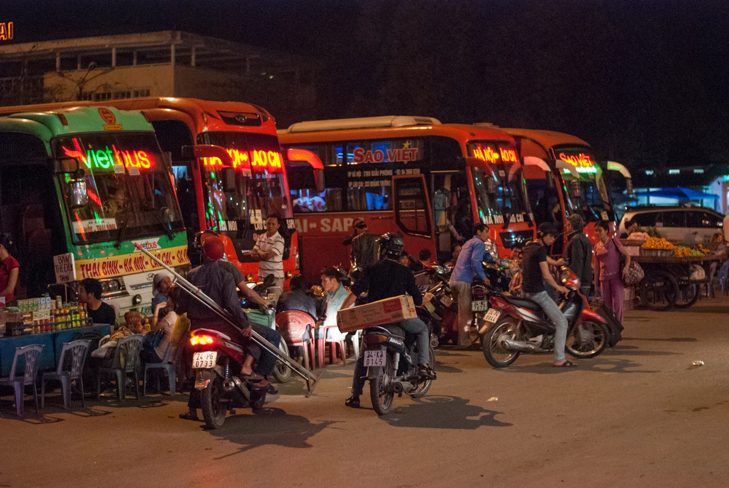 Night-riding the sleeper buses. Sapa, Vietnam. March 2013