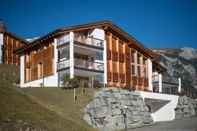 Situated on the hillside, the property has an excellent view over Flims and the mountains