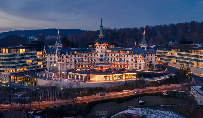 The Dolder Grand Hotel at night