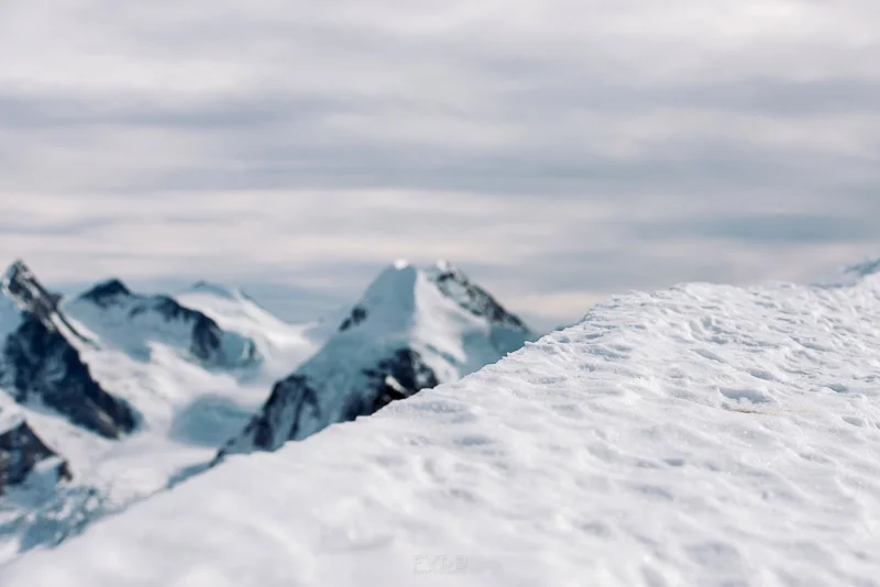 The top of the Breithorn was so windy I thought a helicopter was taking off on the other side of the ridge. This is also where Daniel's iPhone fell out of his pocket and bobbled gently down the mountain, to be found in a few hundred years when the glaciers have melted. 