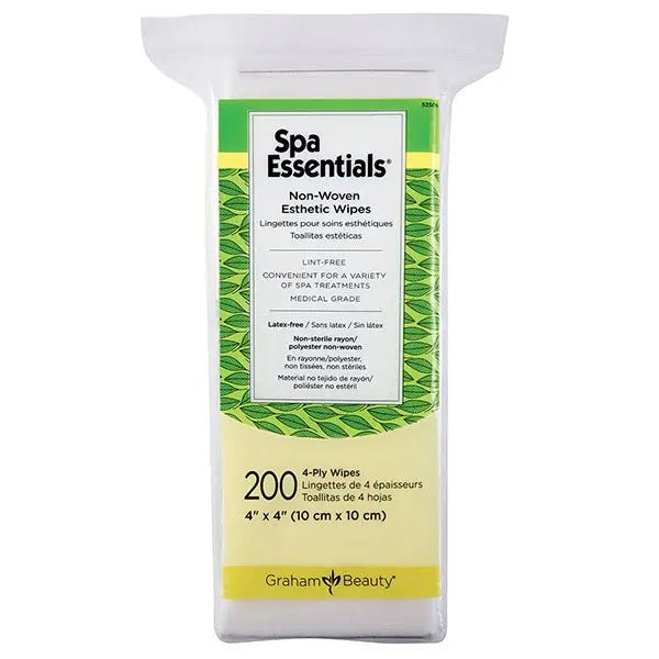 Spa Essentials 4" x 4" Non-woven Esthetic Wipes, 200 Pack