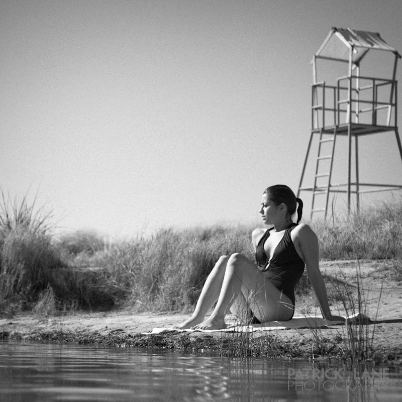 Woman on Riverbank