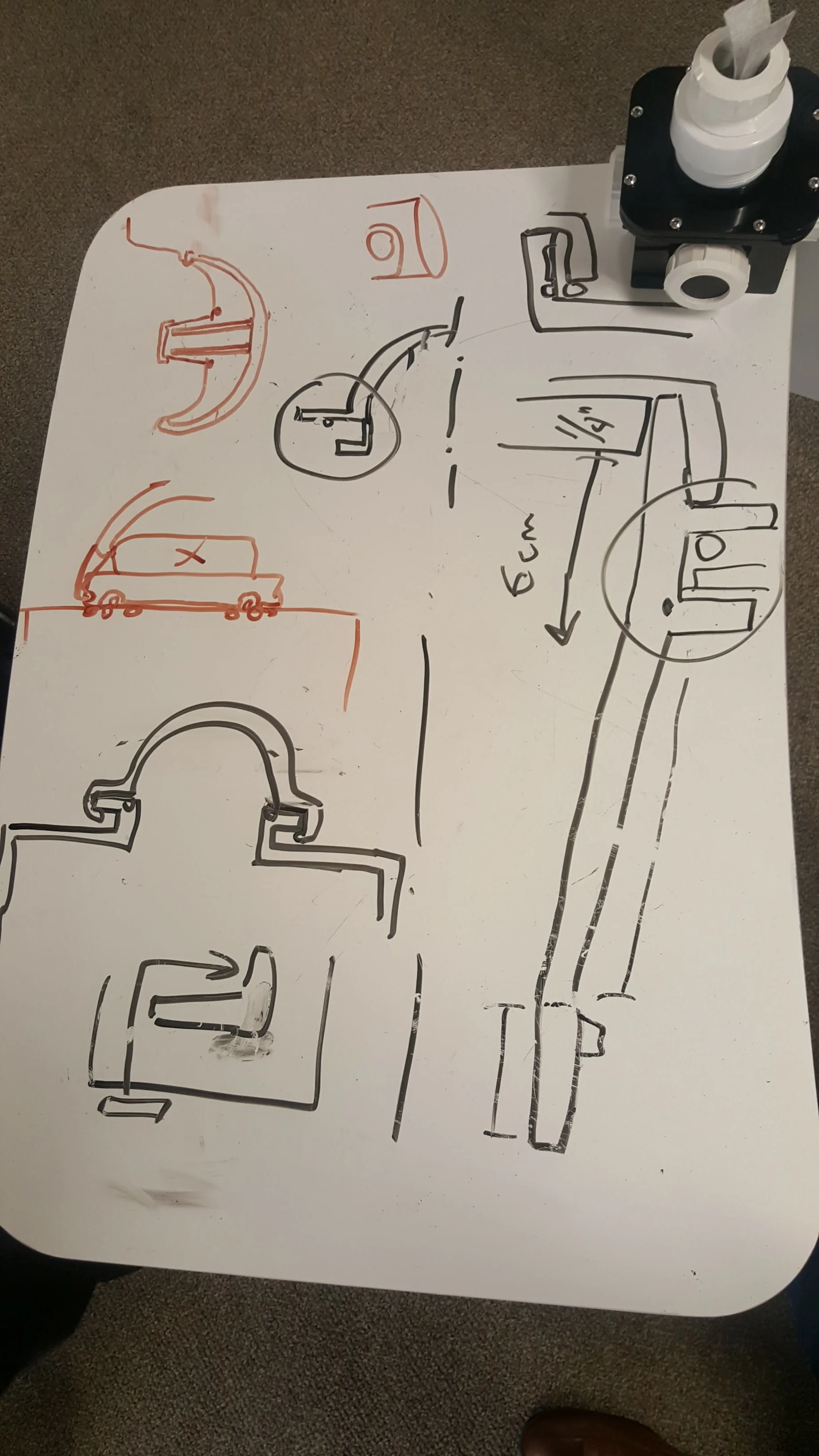 In-meeting napkin sketches and side discussions with NASA engineers