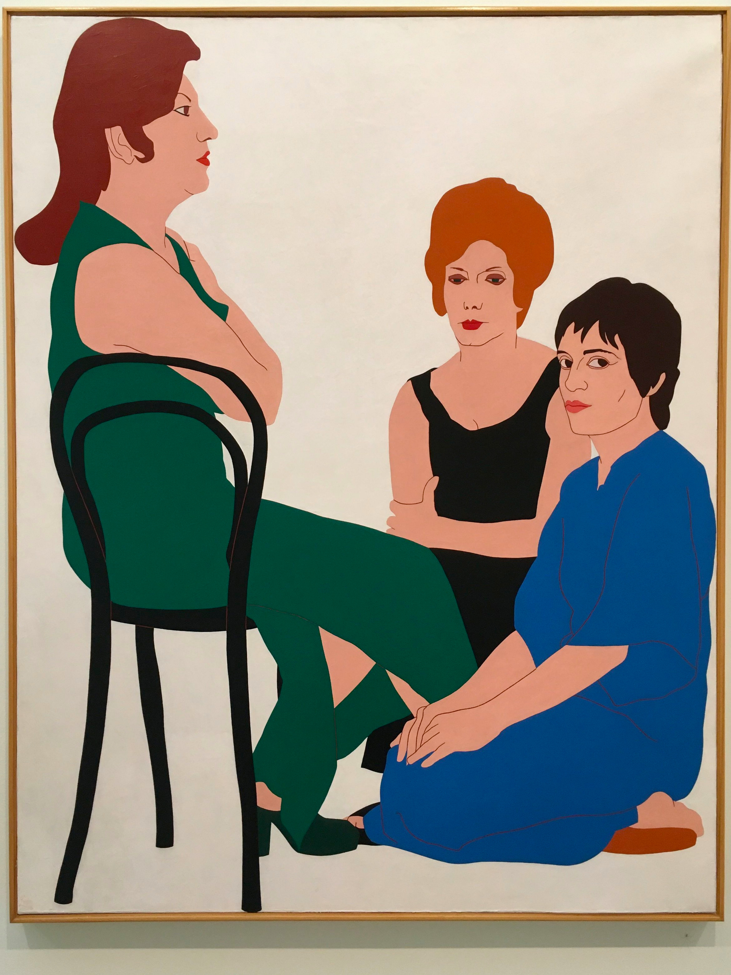 Nikias Skapinakis' 1967 painting "Encounter of Natália Correia with Fernanda Botelho and Maria João Pires"
