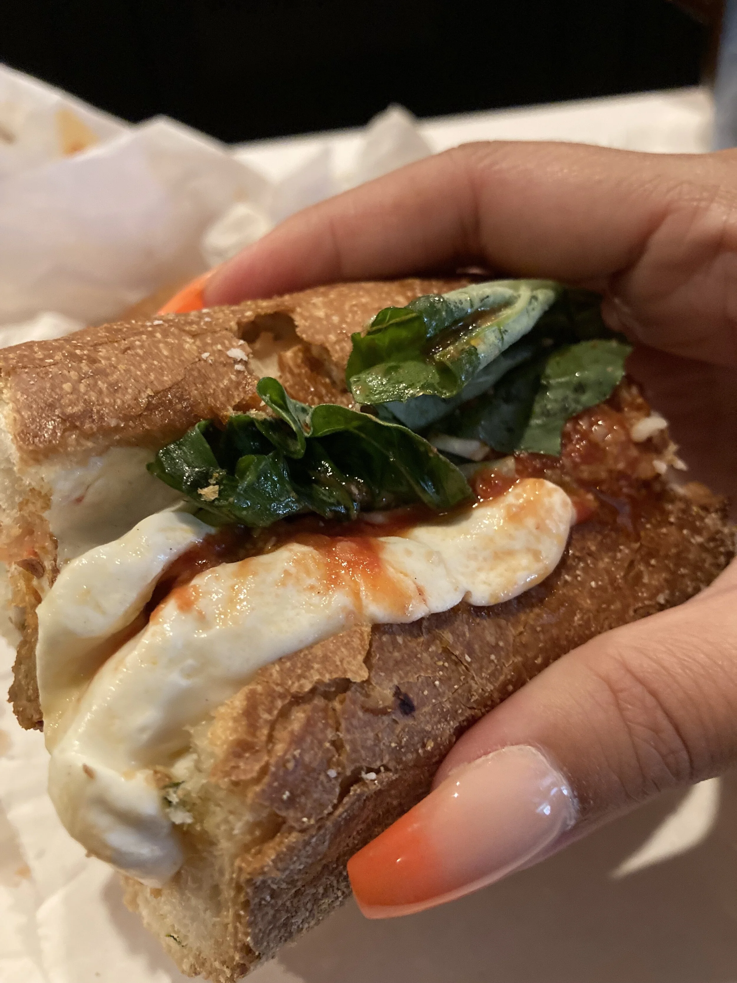 Meatball parm at Scarr’s, NYC