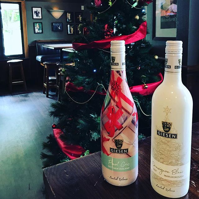 These beauties have just dropped from @giesenwines. Get in the spririt with your cheeky afternoon wine 😍🎄🍷 #christchurch #wine #winery .
.
.
.
.
#newzealand #newzealandwines #malborough  #malbouroughwine #pub #bar #newzealand