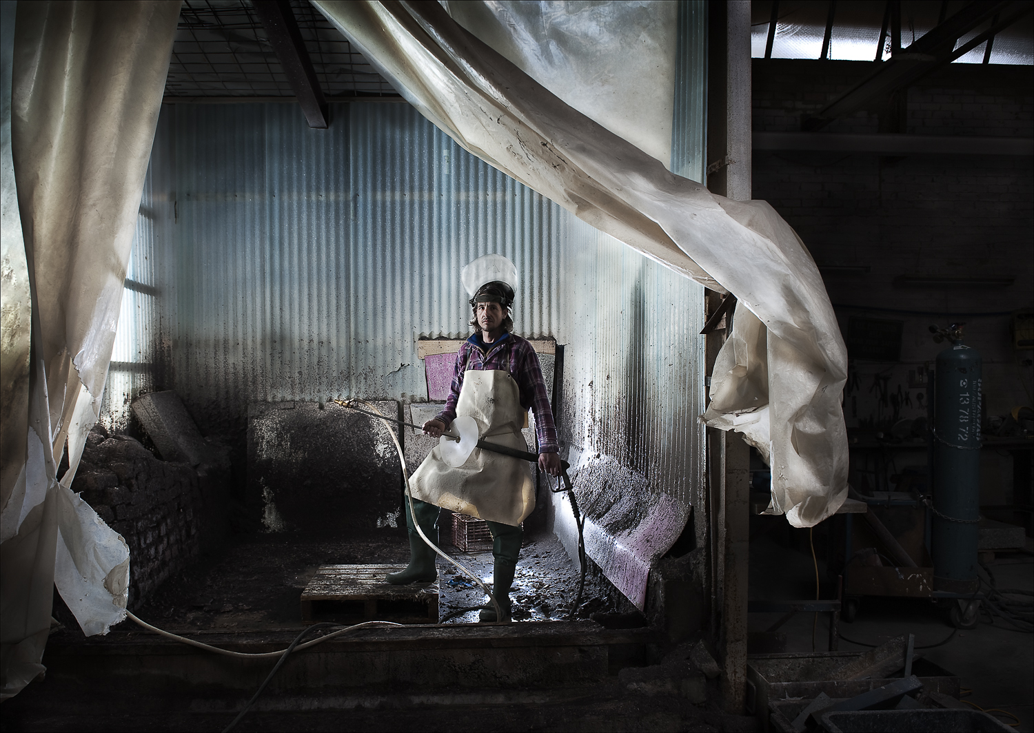 The wash room at Fundere Artist Foundry