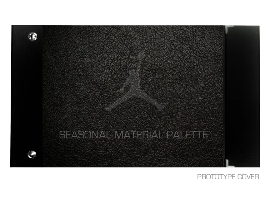 SEASONAL MATERIAL PALETTE Designed the prototype for 3 material palette books that would serve as the seasonal material texture and finish look and feel for the product team. This was at the concept stage when my contract ended. SPRING + SUMMER 13 SEASONAL MATERIALS Metallic Patent + Textured Metal Textiles + Metallic Skins + Dusted Metallic Nubuck + Matte Metallic • • •