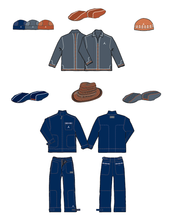 APPAREL + ACCESSORY ILLUSTRATION Texture Creation + PhotoShop + Adobe Illustrator • • •
