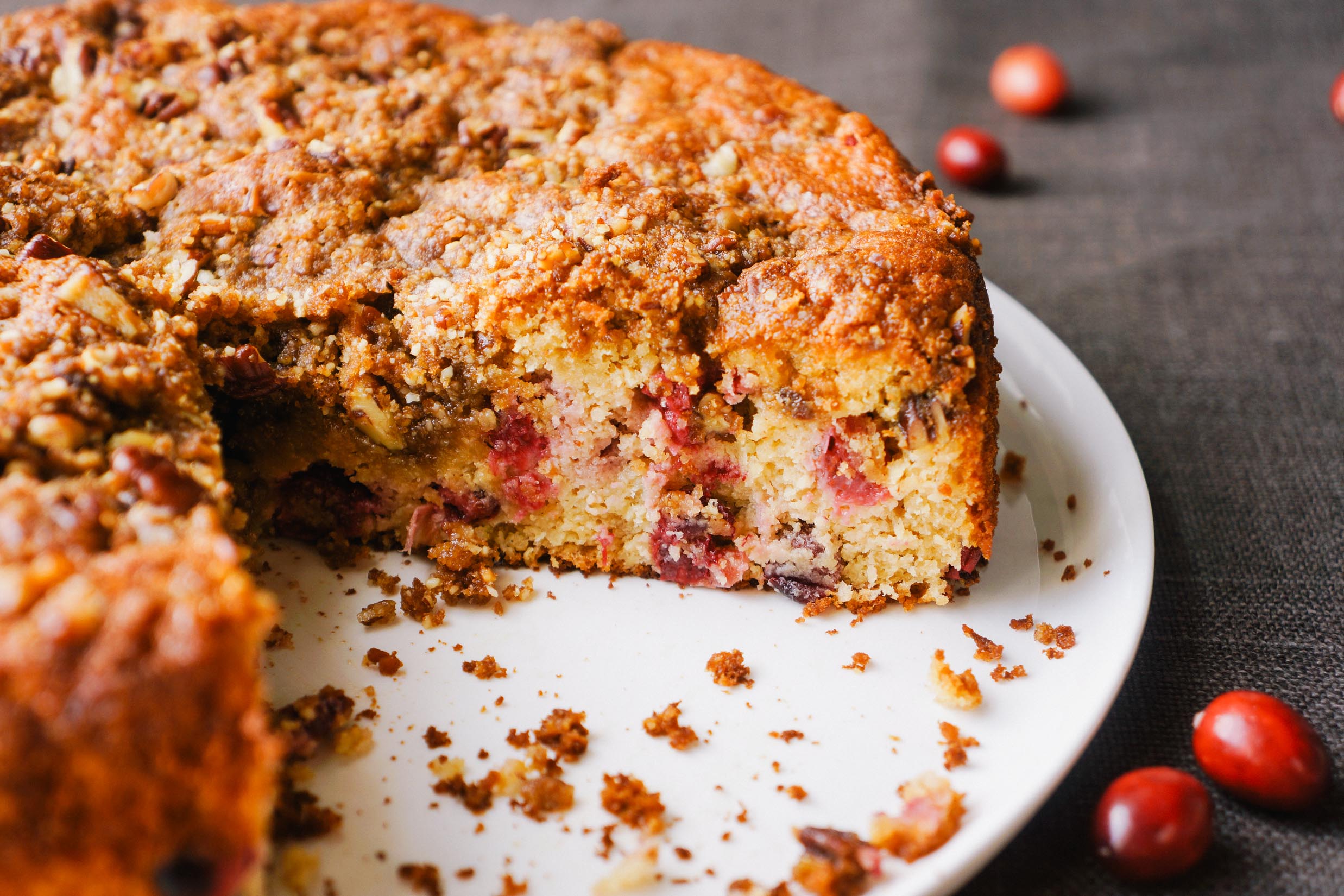 Gluten Free Cranberry Streusel Cake — Love, Cake