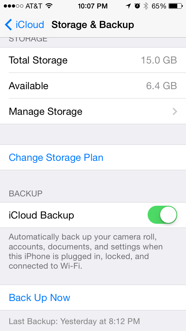 Enabling iCloud Backup for iOS — Allgaier Consulting, LLC
