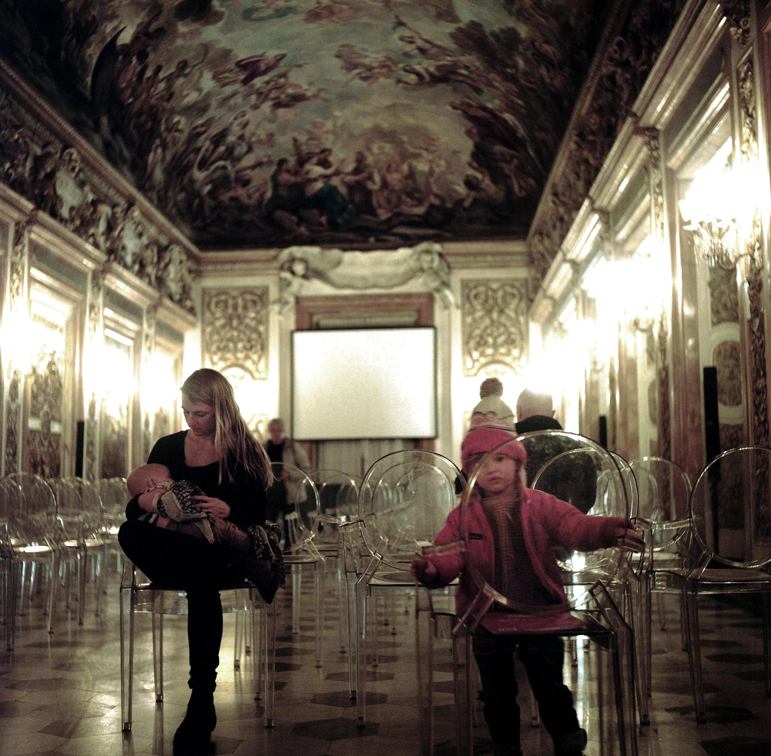 Breastfeeding at the Palazzo Medici Riccardi in Florence, Italy