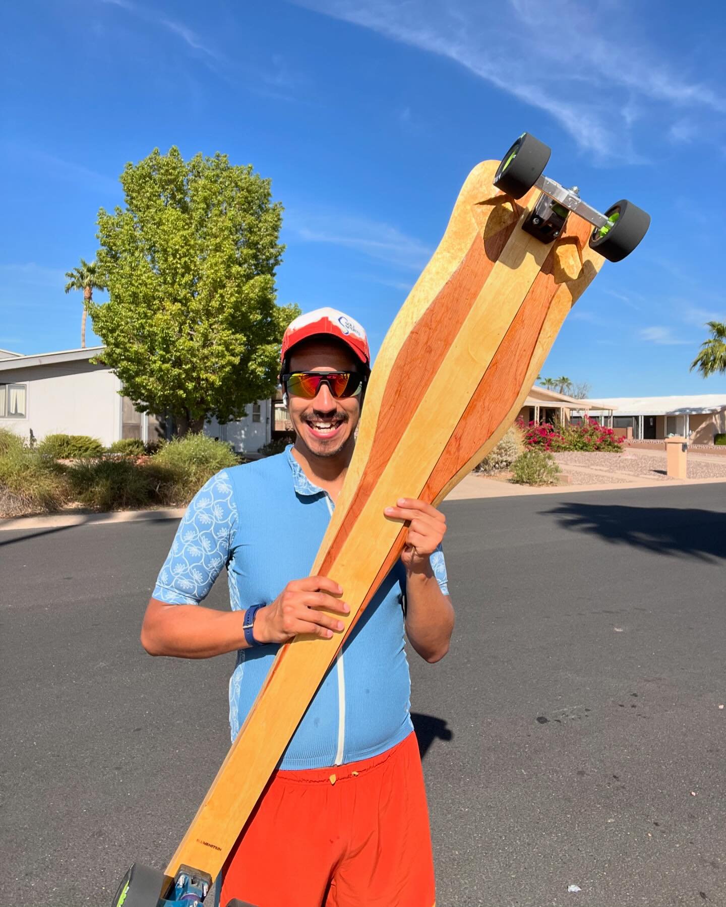 @angelito_skates showing off his new Olo board.
