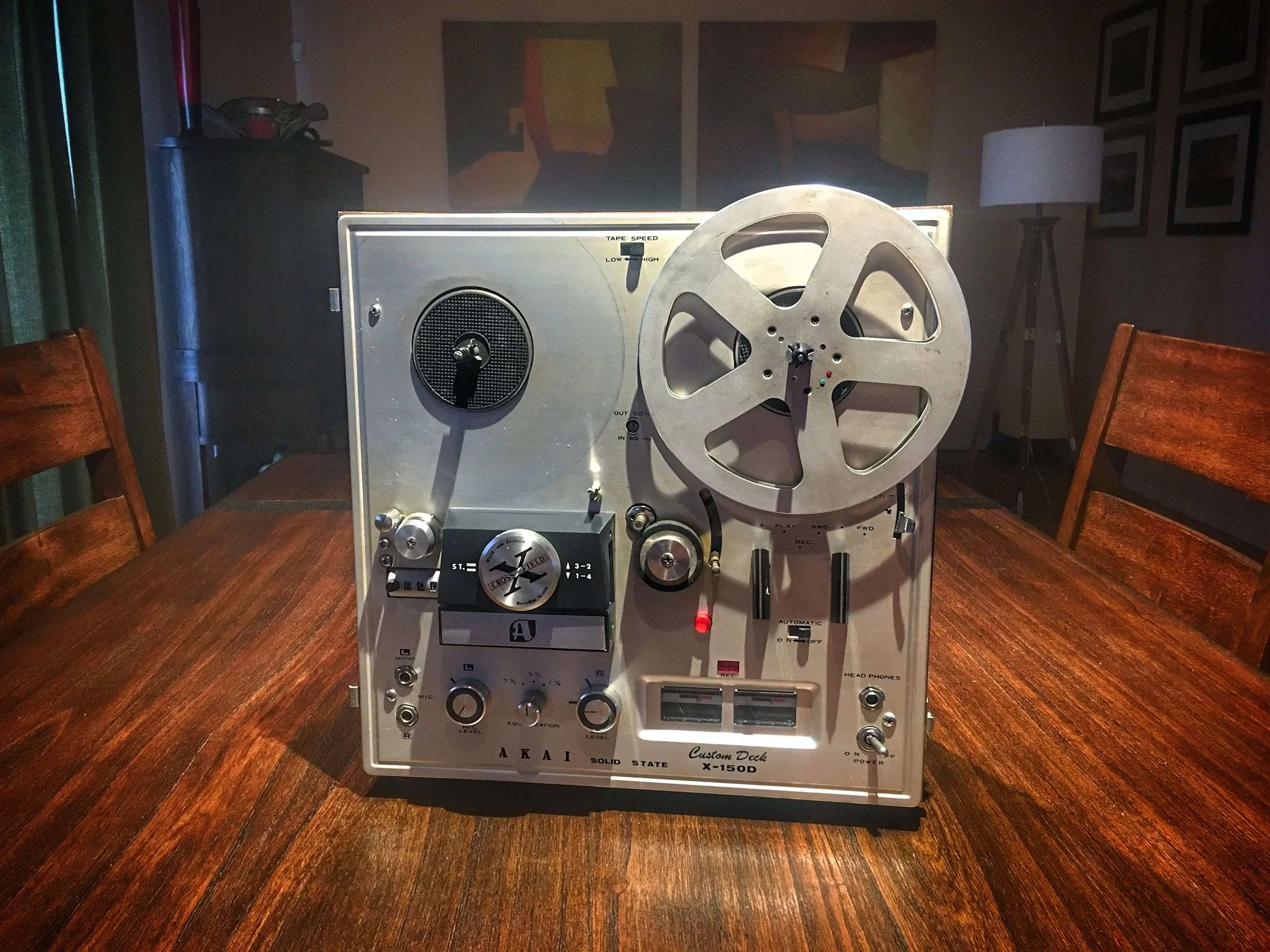 Restored 1969 Akai X-150D Reel to Reel