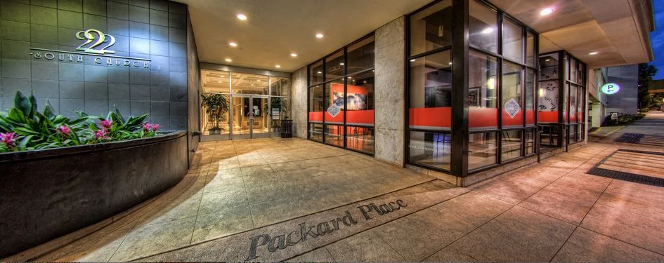 Queen City Forward is located in Packard Place, in The Garage, a converted showroom.