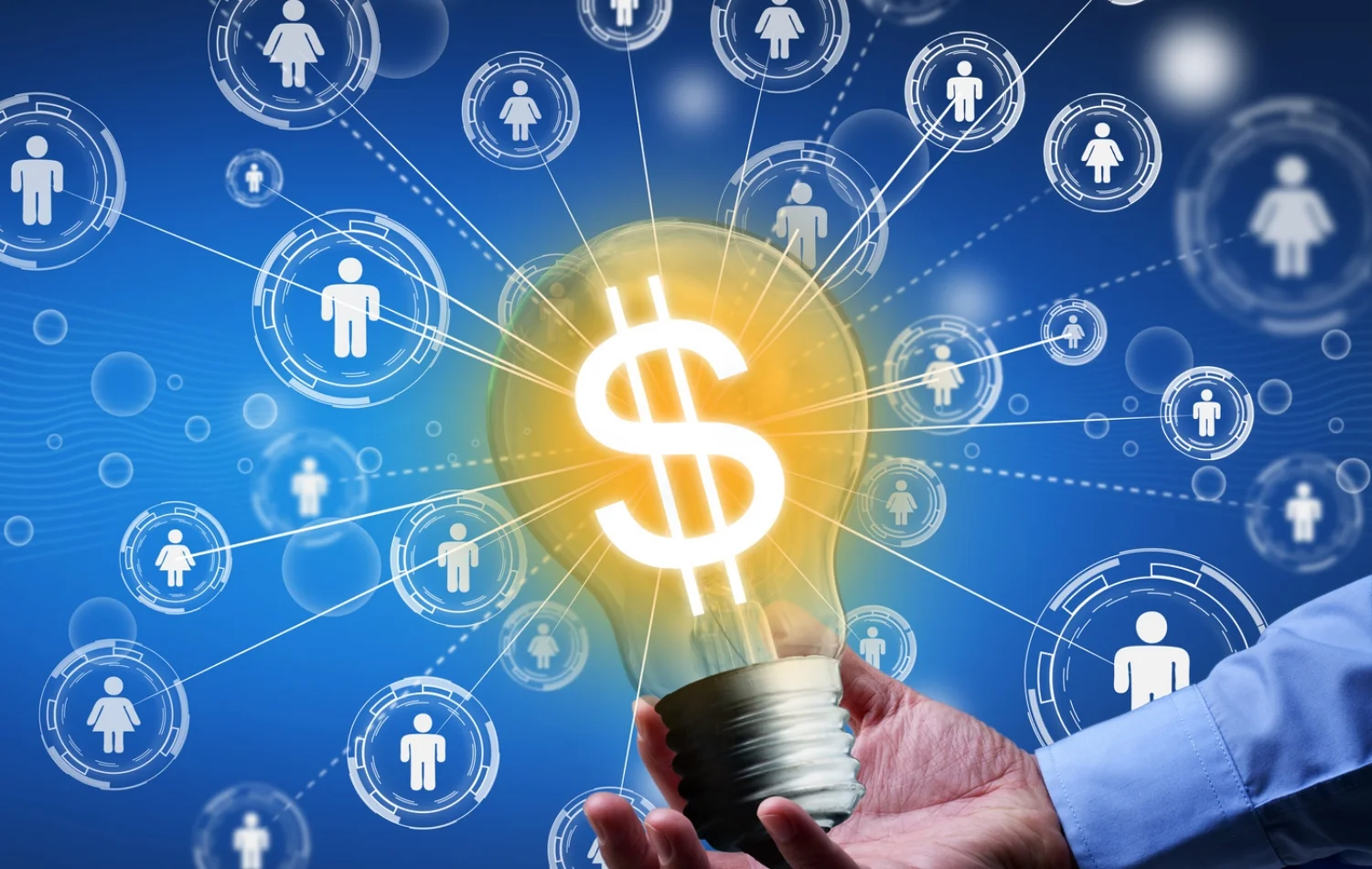 Crowdfunding or community funding concept