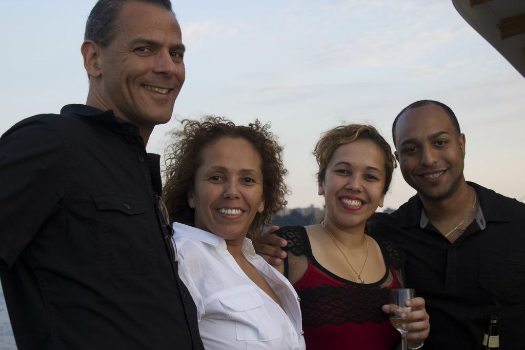  Bookkeeper Lourdes Sierra and husband Louis with paralegal Stephanie Carril and boyfriend Elijah.&nbsp;   