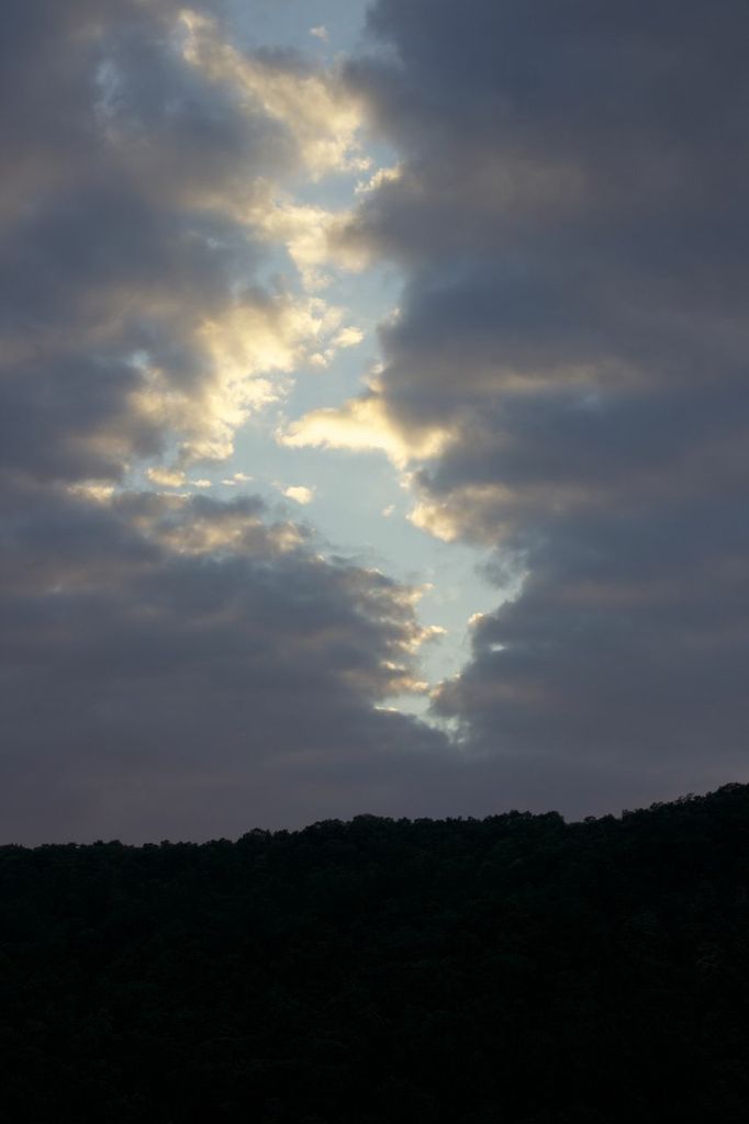 The sky with clouds.