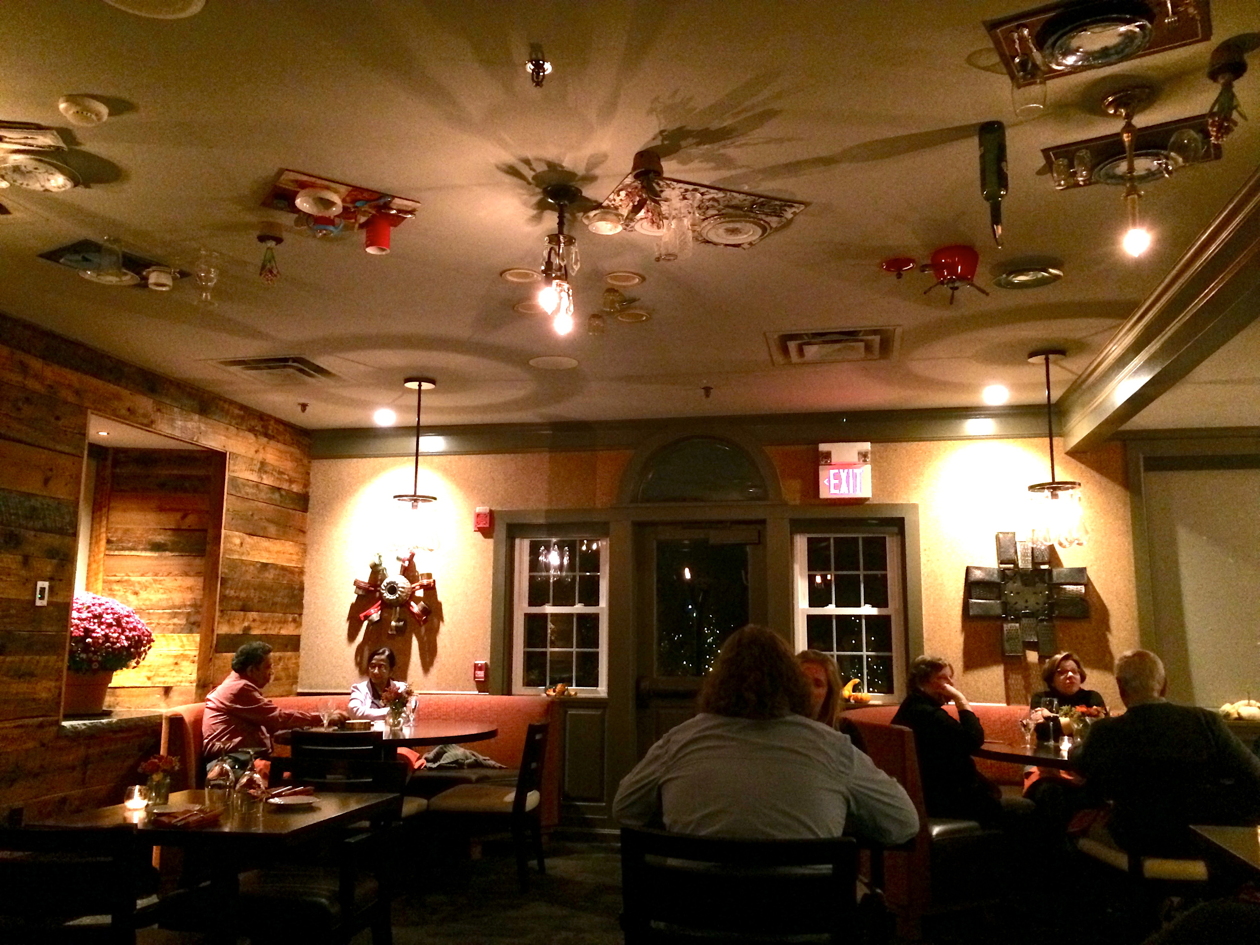 There's nothing like eating homemade English muffins while staring at place settings glued to the ceiling.