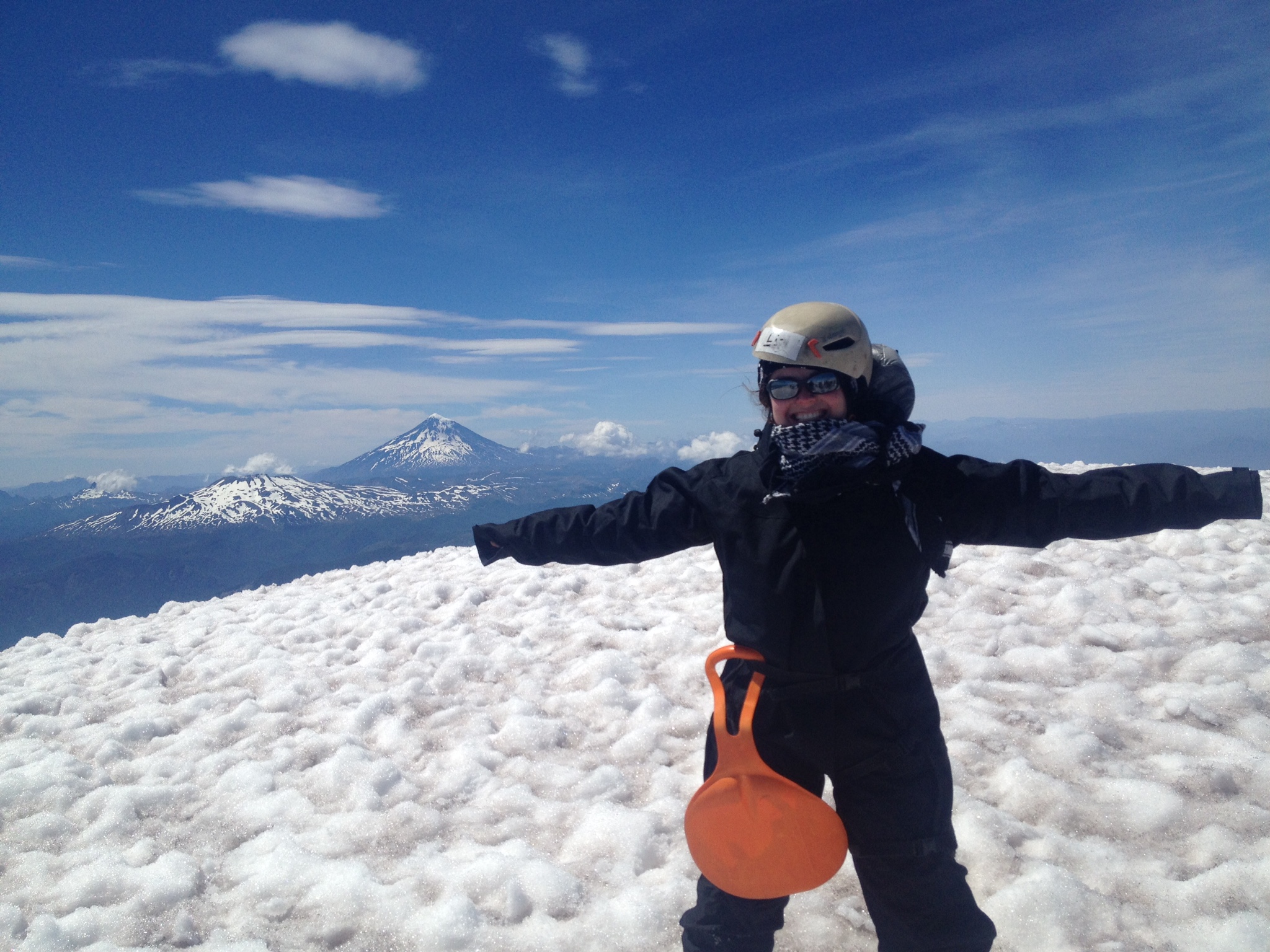Now that Lizzie B is a partner at the firm, she can do pretty much anything, including climbing volcanoes. Here she is at the Villarrica Volcano, one of Chile's most active volcanoes.