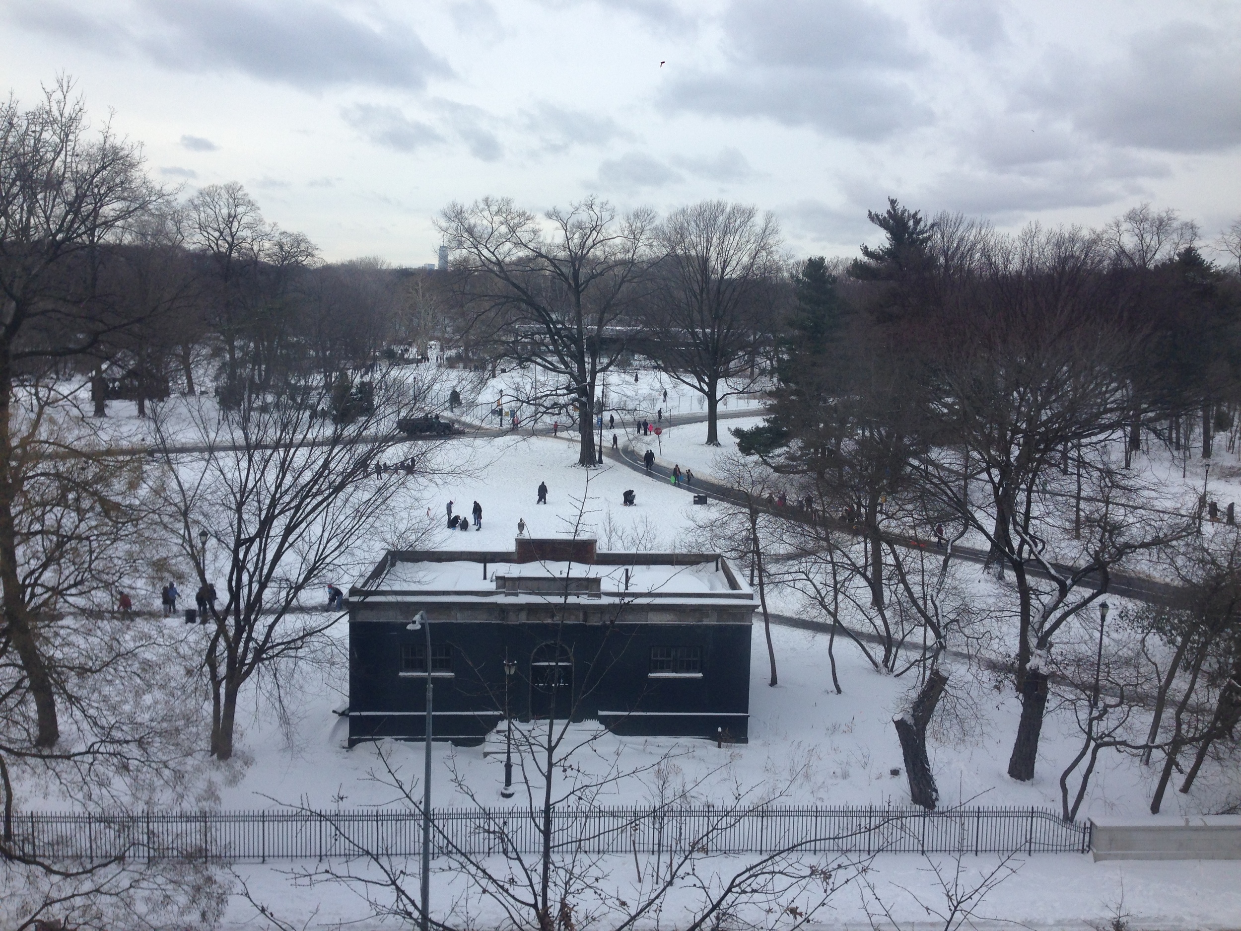 While New York City didn't get the forecasted two to three feet of snow this past Tuesday, we did get enough for some sledding, snowboarding, and making of snowmen in Prospect Park (and Central Park too). Snow day, everyone!