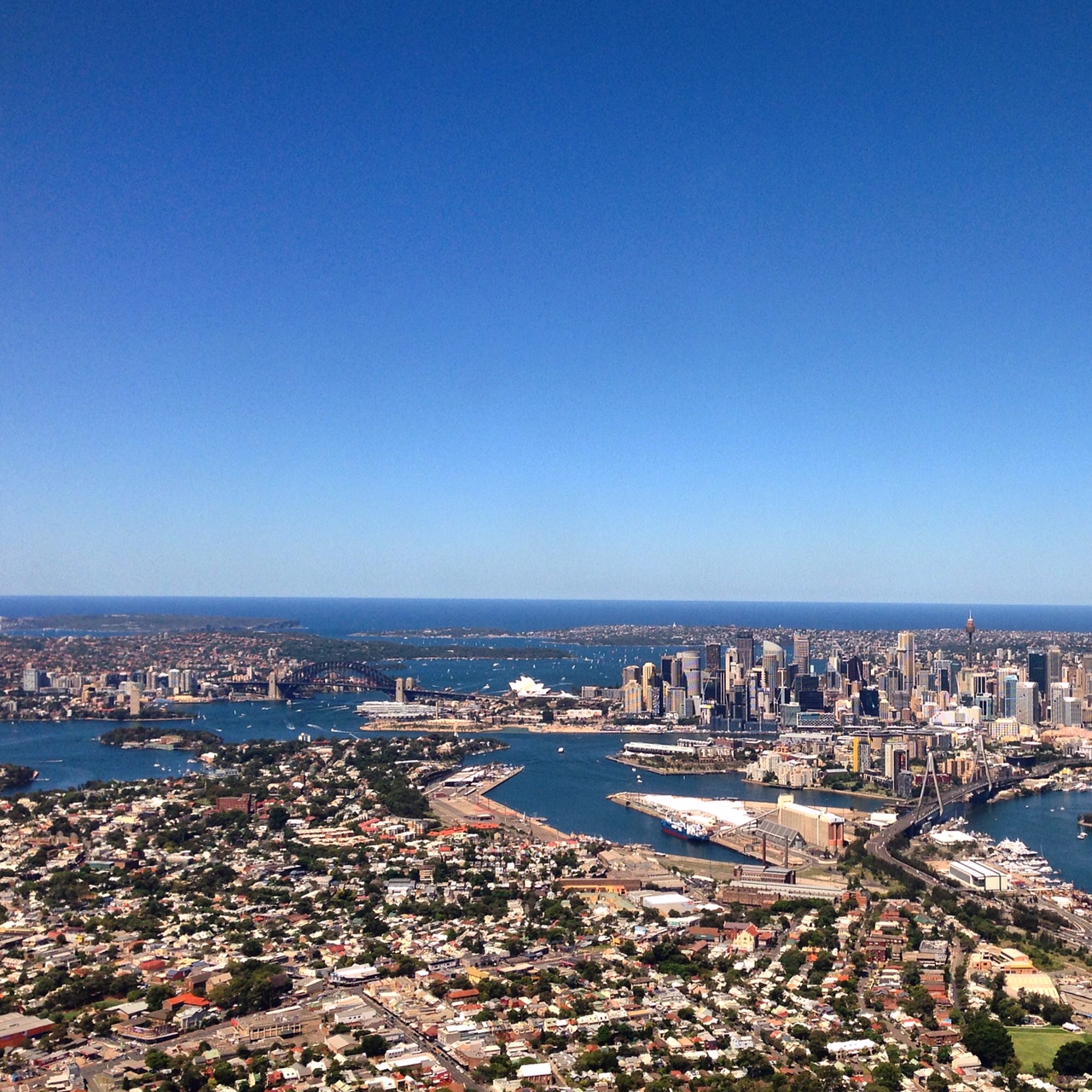 Arriving in Sydney. I'll have a flat white, darling!