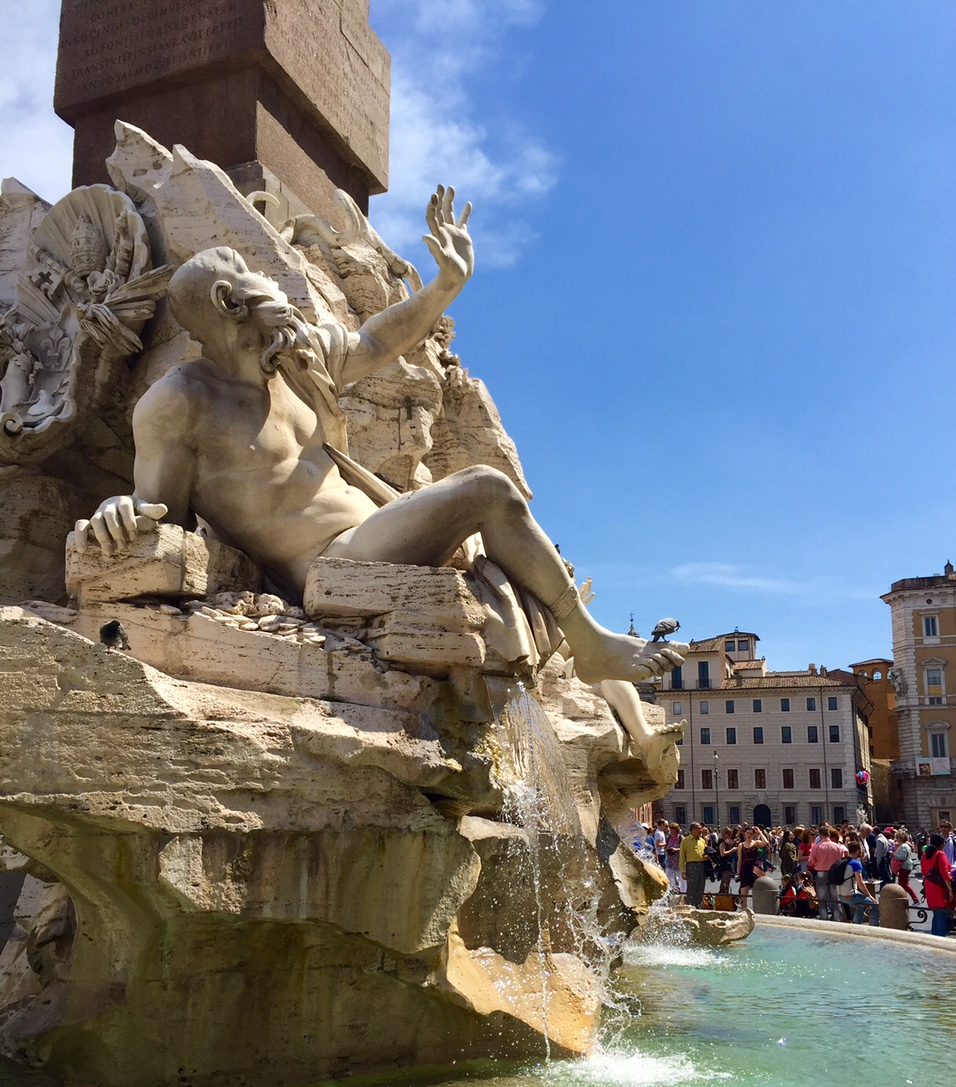 Bernini's Fountain of the Four Rivers in Rome.